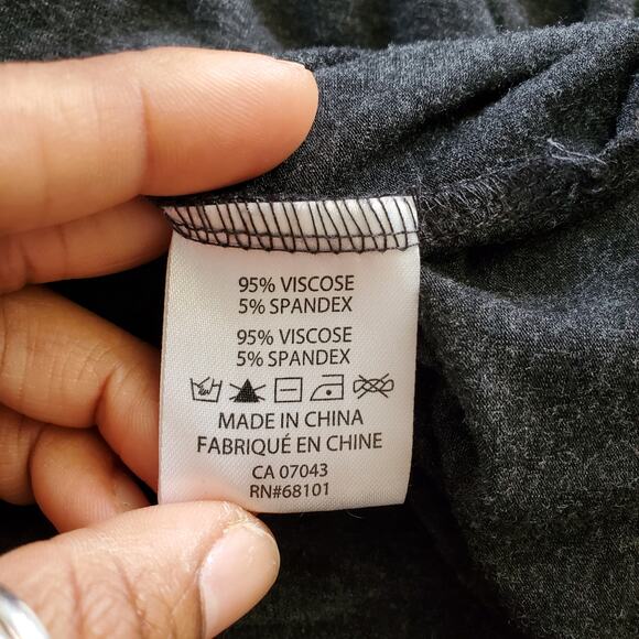 Belldini Gray Gold Shoulder Long Sleeve Studded Top XL - Picture 6 of 7